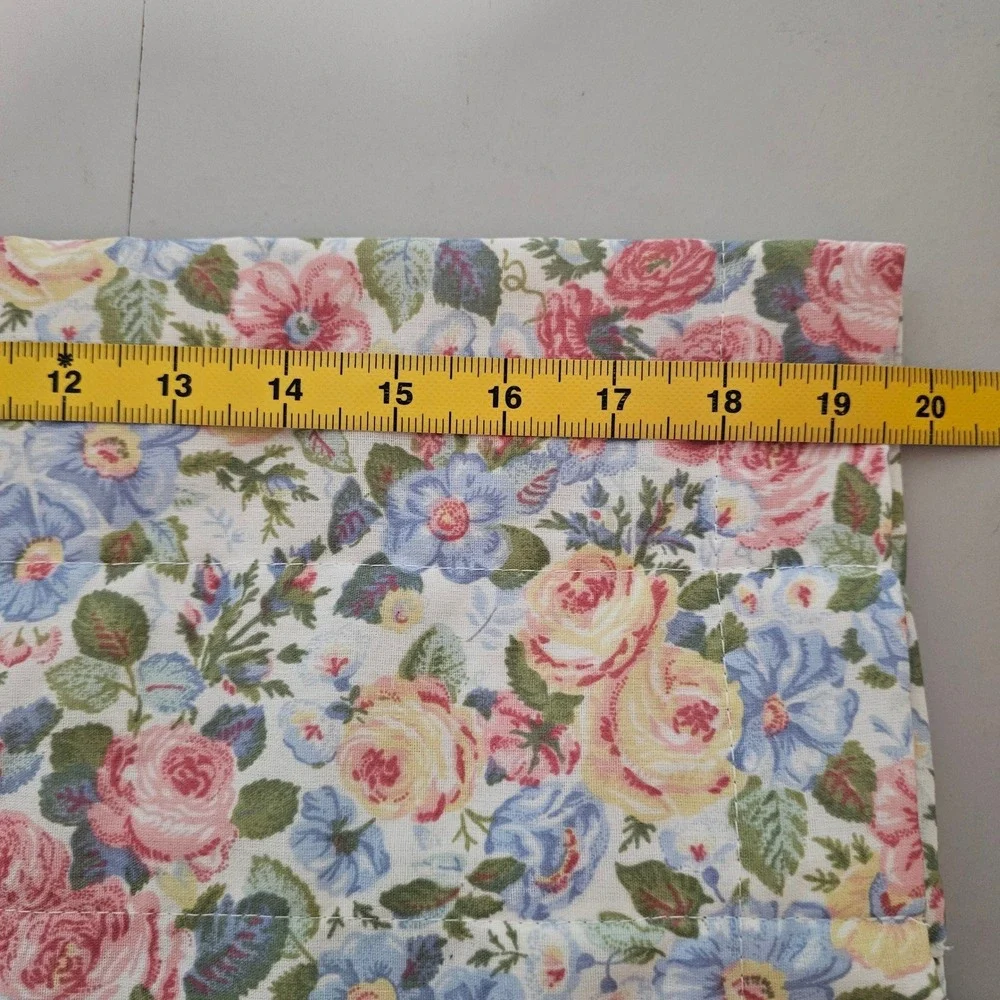 Vintage Laura Ashley Floral Curtain Panel Pink Rose Cottagecore Romatic 38x86